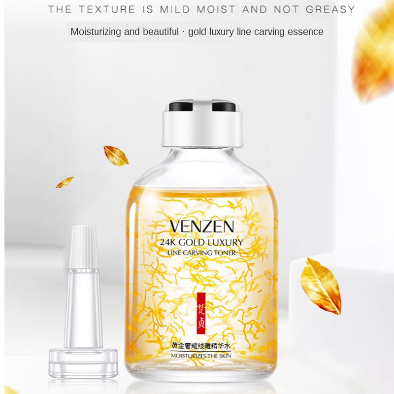 24K Emas Line Ukiran Toner Pel - Luxury Skincare Essence ulasan dan harga